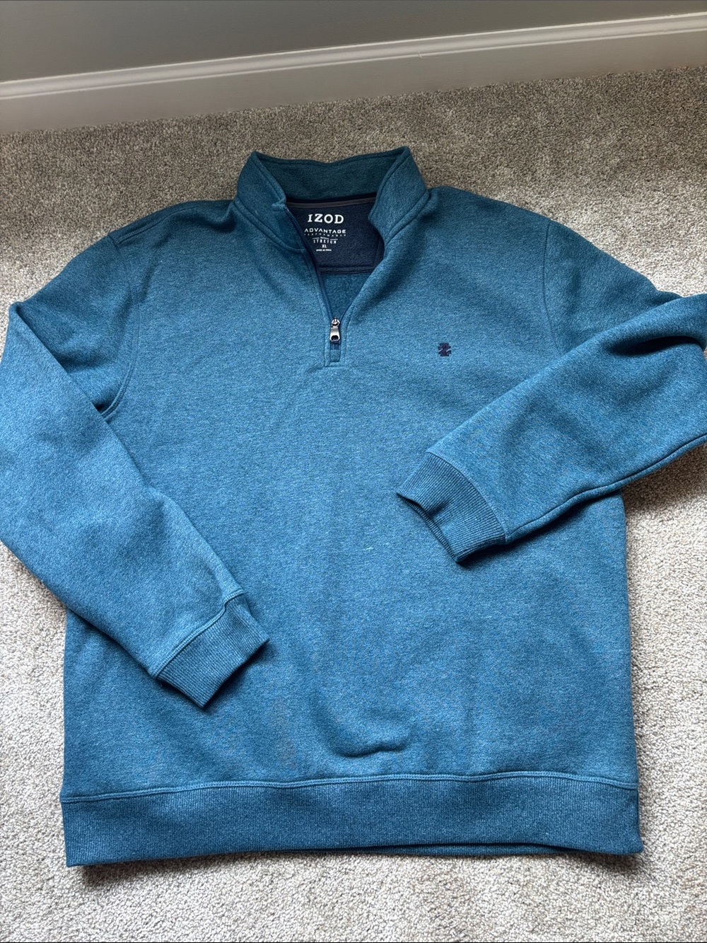 Izod Men's Teal Half-Zip Sweater Pullover